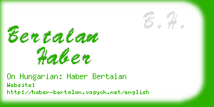 bertalan haber business card